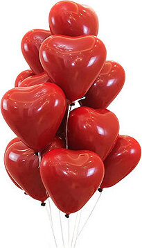 Foxter 3591 Balónky ve tvaru srdce, 30 cm, 100 ks, červené