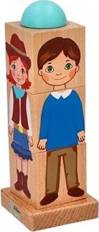 Adam Toys Dřevěná rotační hádanka Děti světa