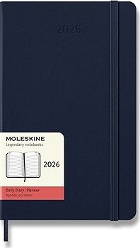 MOLESKINE 2026 L denný, tvrdé dosky, modrý