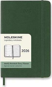 MOLESKINE 2026 S týždenný, mäkké dosky, zelený