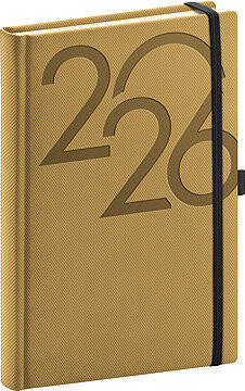 NOTIQUE Ajax 2026 denný, zlatý, 15 × 21 cm