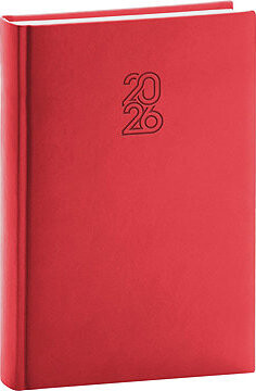 NOTIQUE Aprint 2026 denný, červený, 15 × 21 cm