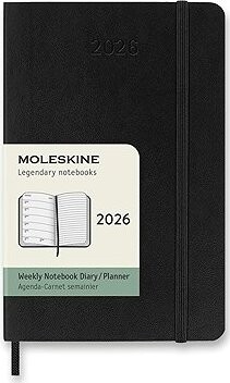 MOLESKINE 2026 S týždenný, mäkké dosky, čierny
