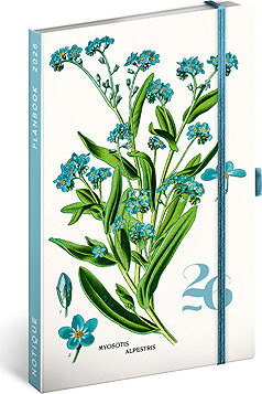 NOTIQUE Planbook diár/notes Herbár 2026, 13 × 21 cm