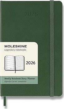 MOLESKINE 2026 S týždenný, tvrdé dosky, zelený