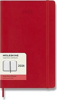 MOLESKINE 2026 L denný, mäkké dosky, červený