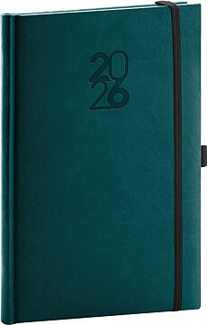 NOTIQUE Aprint Top 2026 týždenný, petrolejový, 15 × 21 cm