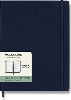 MOLESKINE 2026 XL týždenný, tvrdé dosky, modrý