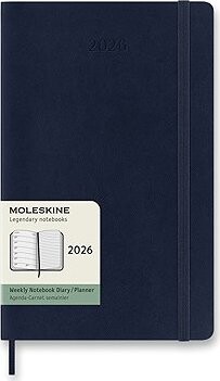 MOLESKINE 2026 L týždenný, mäkké dosky, modrý