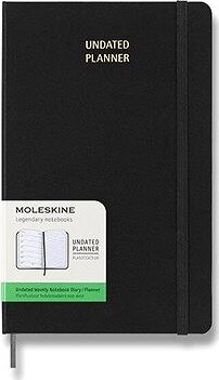 Moleskine 2024 UNI L, tvrdé dosky, čierny