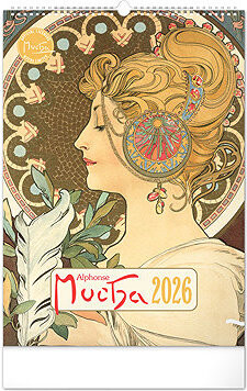 NOTIQUE Alfons Mucha 2026, 33 × 46 cm