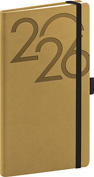 NOTIQUE Ajax 2026 vreckový, zlatý, 9 × 15,5 cm