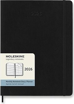 MOLESKINE 2026 XL mesačný, mäkké dosky, čierny