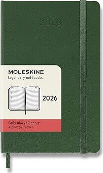 MOLESKINE 2026 S denný, tvrdé dosky, zelený
