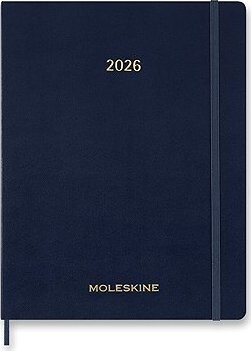 MOLESKINE 2026 Essential XXL vertikálny týždenný, mäkké dosky, modrý