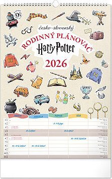 NOTIQUE rodinný plánovací Harry Potter 2026, 33 × 46 cm