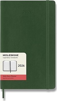 MOLESKINE 2026 L denný, mäkké dosky, zelený
