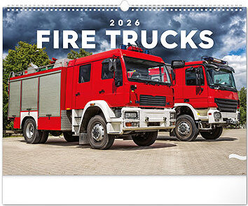 NOTIQUE Hasičské vozidlá 2026, 48 × 33 cm