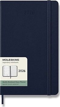 MOLESKINE 2026 L týždenný, tvrdé dosky, modrý