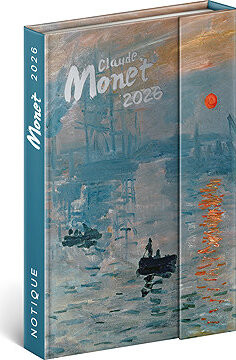 NOTIQUE týždenný magnetický Claude Monet 2026, 11 × 16 cm