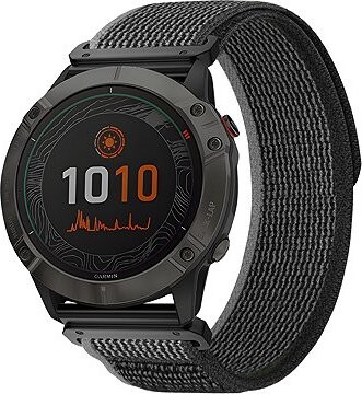 Eternico Nylon Loop Strap for Garmin QuickFit 22 mm gray