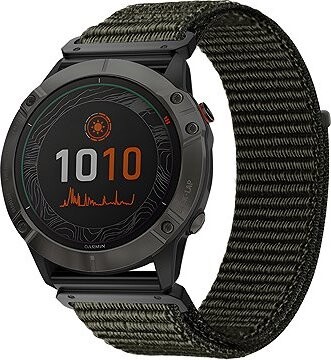 Eternico Airy for Garmin QuickFit 26 mm Military Green