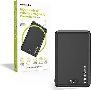 Mobile Origin 10000 mAh 3 in 1 Wireless Magnetic PowerBank PB8