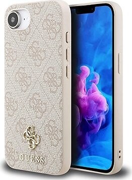 Guess PU 4G Small Metal Logo MagSafe Zadný Kryt na iPhone 16e Pink