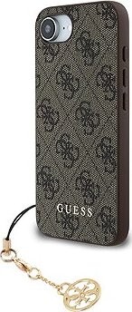 Guess 4G Charm Zadný Kryt na iPhone 16e Tone on Tone Brown