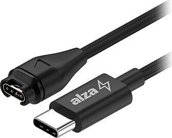 AlzaPower USB-C nabíjací a dátový kábel s opletom pre Garmin Fenix, Vívoactive, Venu, Forerunner – 1 m