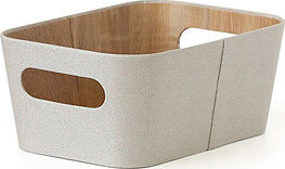 TORO Kôš úložný 26 × 18 × 11 cm, krémový biely