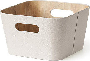 TORO Kôš úložný 27 × 27 × 16 cm, krémový biely