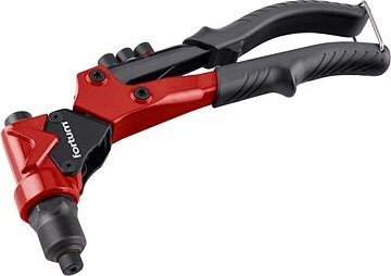 FORTUM kliešte nitovacie s otočnou hlavou COMBO, pre nit. matice M3-M6 a trhacie nity 2,4 – 4,8 mm, 477062