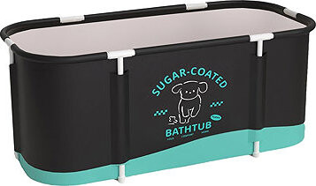 Aga Skladacia prenosná vaňa 120 × 60 × 50 cm čierna