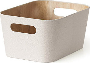 TORO Kôš úložný 23 × 30,5 × 15,2 cm, krémový biely