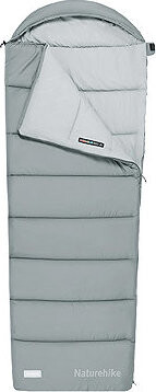 Naturehike Spacák MS500 s kapucí 2,2 kg, šedý, levý