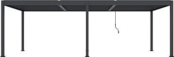 RojaPlast Bioklimatická pergola Intro Duo 8 × 4 m, hliník – do steny