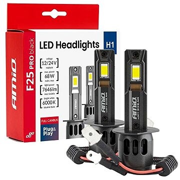 AMIO LED žárovka H1 12/24V 3823 lm, 2 ks