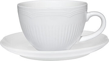 Maxwell & Williams White Basics Rococo Súprava espresso šálok s tanierikmi 90 ml 4 ks