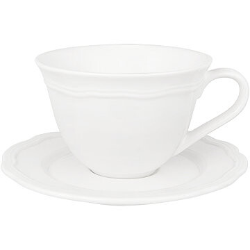 Casa Domani Florence Scallop Súprava šálok s tanierikmi 220 ml 6 ks