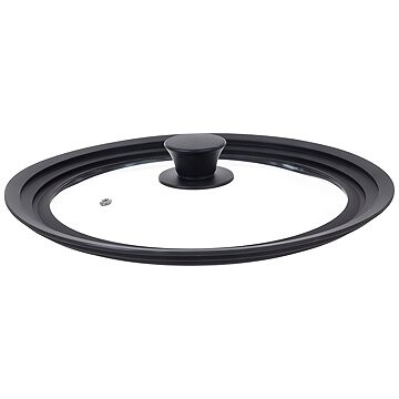 Ruhhy 25561 Univerzální skleněná poklice se silikonovým lemem 3v1, 28/30/32 cm