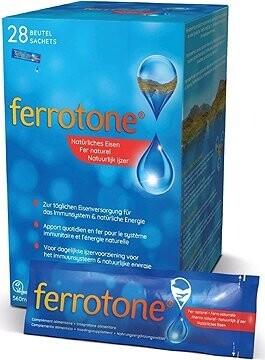 Ferrotone 100 % prírodný zdroj železa 14 × 20 ml