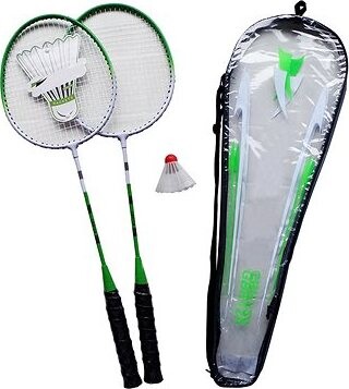 KUBIsport Badmintonová sada - 2 rakety + košíček + pouzdro