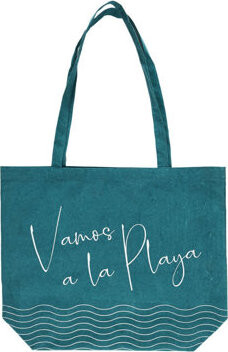 Textilománia Látková plážová taška Vamos, tmavo zelená