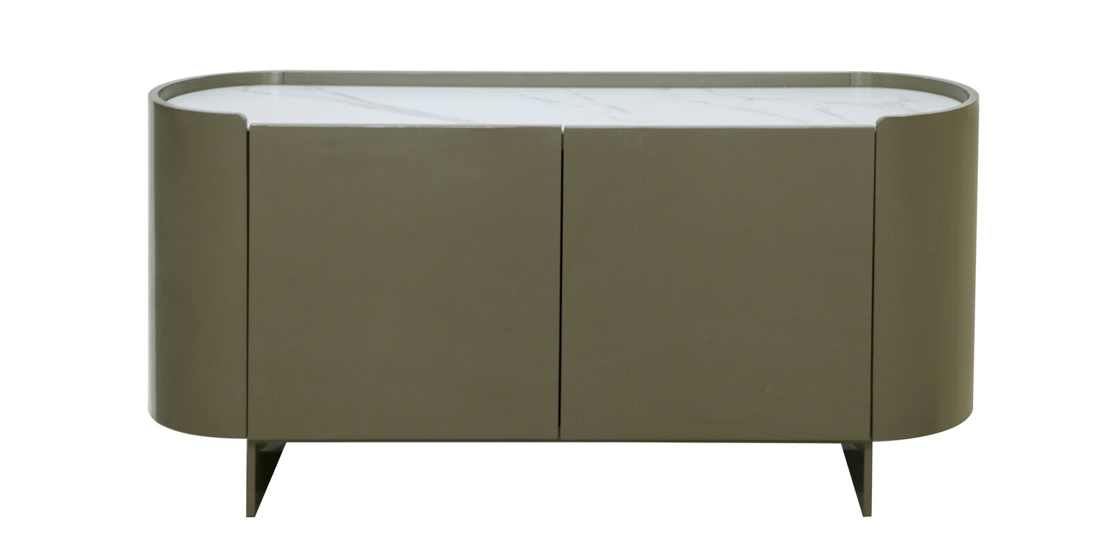 Komoda Nari 160 cm zeleno-šedá/mramor