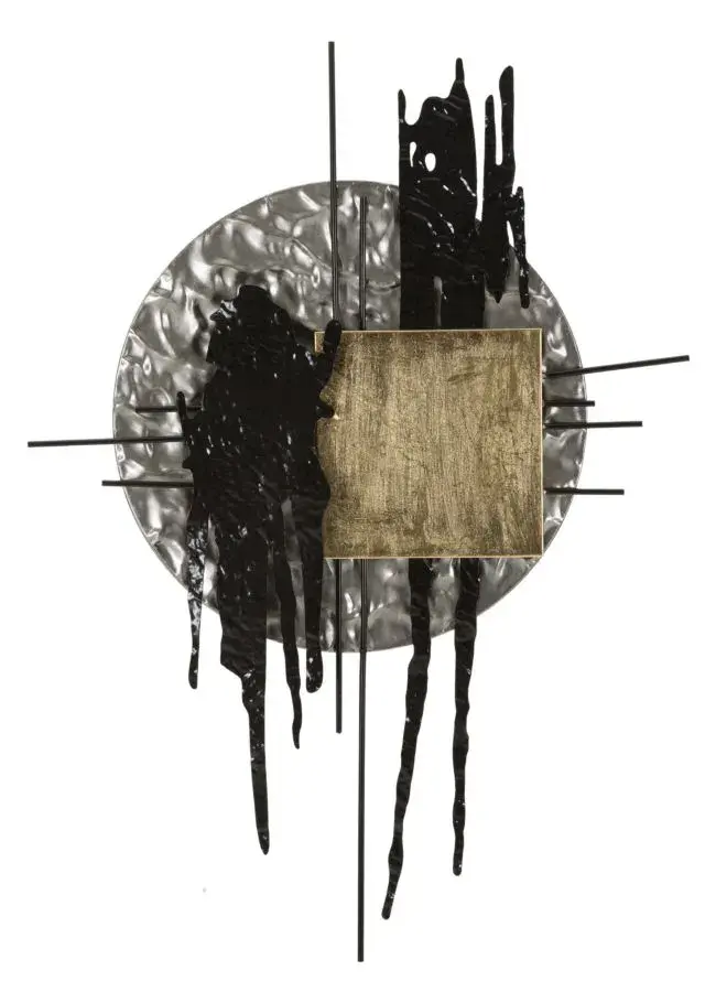 Nástěnná dekorace Cripton 100 cm černá/zlatá/stříbrná