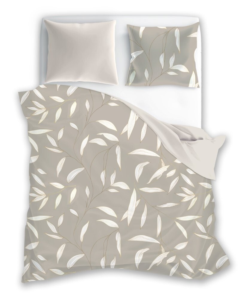 Povlečení z mikrovlákna Satyn 011 220x200 cm + 2x 70x80 cm béžové