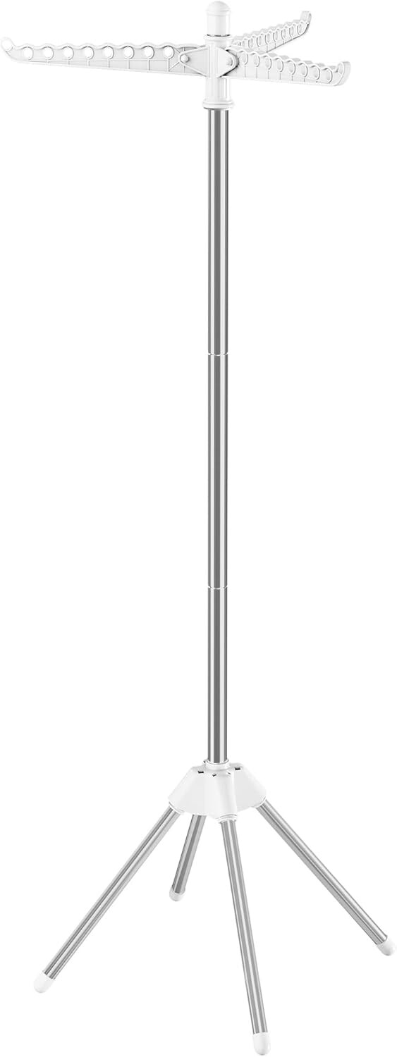 Sušák na prádlo Crenby 150 cm stříbrný/bílý