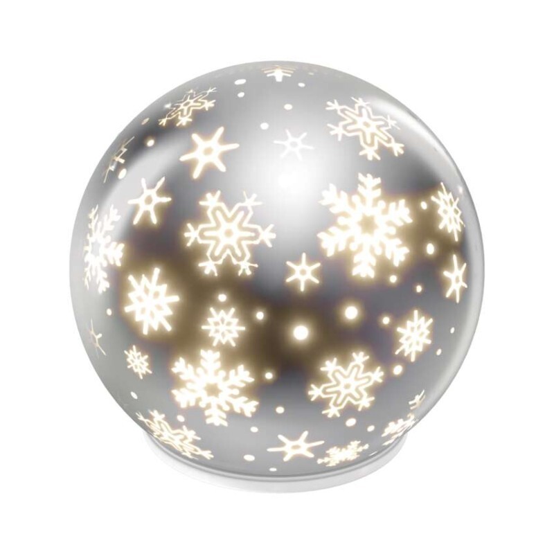 Vánoční světelná LED dekorace Sanchez 12 cm stříbrná