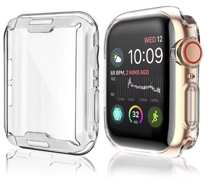 Silikónový kryt pre Apple Watch, 41mm - Priesvitný